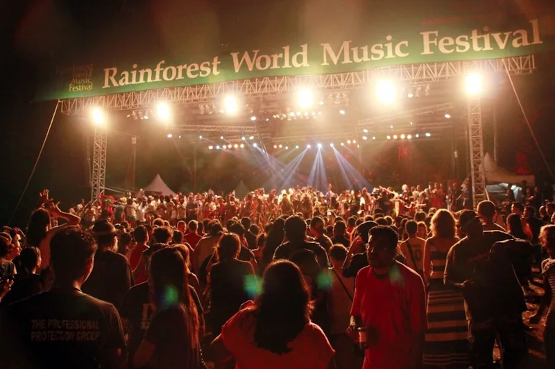 Crowds enjoying the Rainforest World Music Festival